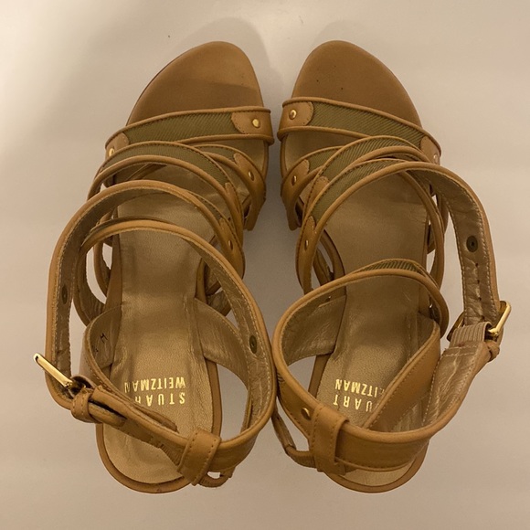 Stuart Weitzman Sexy Nude/Mesh Strappy Stiletto Heels! - Picture 7 of 9